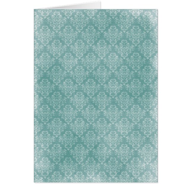 エレガントヴィンテージダマスク模様が白く色あせグランジた (正面)