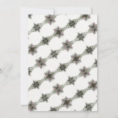 エレガントヴィンテージダークグリーンフローラブライダルシャワー 招待状 (裏面)