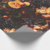 エレガントヴィンテージダークムーディオランダアートフルーツ ラッピングペーパー (角)