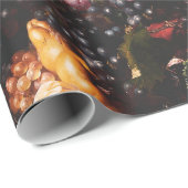 エレガントヴィンテージダークムーディオランダアートフルーツ ラッピングペーパー (ロールコーナー)