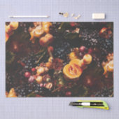 エレガントヴィンテージダークムーディオランダアートフルーツ 薄葉紙 (クラフト)