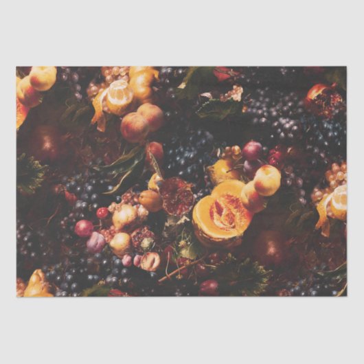 エレガントヴィンテージダークムーディオランダアートフルーツ 薄葉紙 (正面)