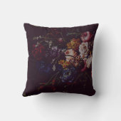 エレガントヴィンテージダークムーディオランダアートフローラ クッション (裏面)