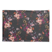 エレガントヴィンテージダークムーディブルゴーニュフローラ 枕カバー (裏面)