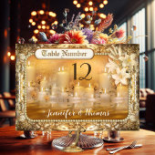 エレガントヴィンテージツインフレイムテーブル番号カード テーブルナンバー