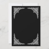 エレガントヴィンテージティーパーティーブラック 招待状 (裏面)