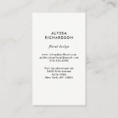 エレガントヴィンテージティーローズ | モノクロ 名刺 (裏面)