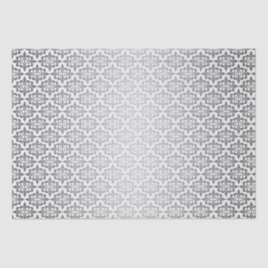 エレガントヴィンテージデカ白熱［赤熱］光を放つップシルバーダマスク 薄葉紙 (正面)