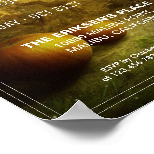 エレガントヴィンテージハローウィンパーティ |ポスター ポスター (角)