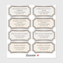 エレガントヴィンテージバッジCC0898ゲストアドレスラベル