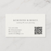 エレガントヴィンテージバラアンティークホワイト 名刺 (裏面)