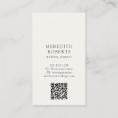 エレガントヴィンテージバラアンティークホワイト 名刺 (裏面)