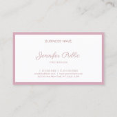 エレガントヴィンテージバラカラーハンドスクリプトテンプレート 名刺 (裏面)