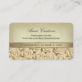 エレガントヴィンテージバラパターン手作りジュエリー 名刺 (正面)