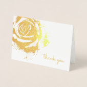 エレガントヴィンテージバラフローラありがとう 箔カード (正面)