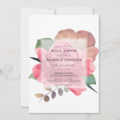 エレガントヴィンテージバラブライダルシャワー 招待状 (正面)