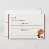 エレガントヴィンテージバラレシピカード印刷可能フローラ (正面)