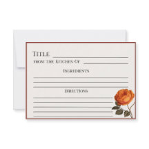 エレガントヴィンテージバラレシピカード印刷可能フローラ