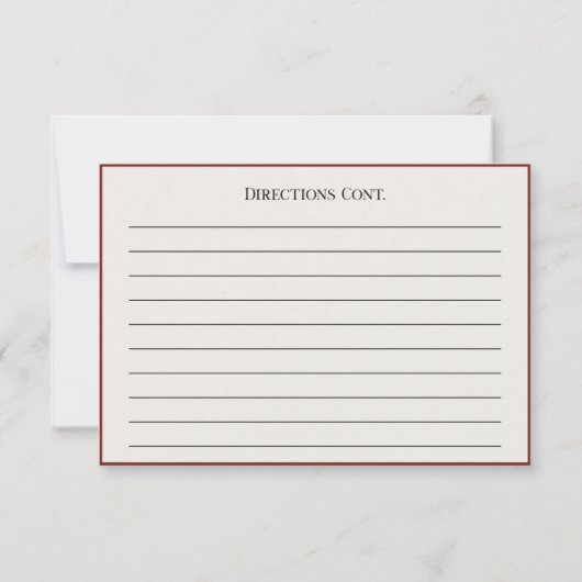 エレガントヴィンテージバラレシピカード印刷可能フローラ (裏面)