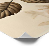 エレガントヴィンテージバラ植物美術プリントポスター ポスター (角)