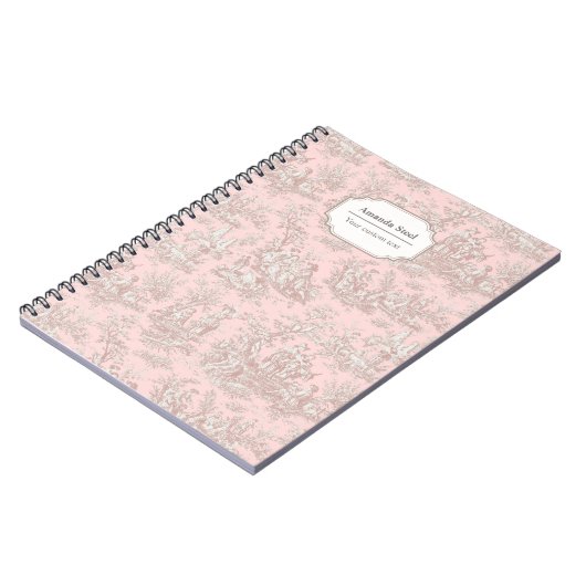 エレガントヴィンテージバラ金ゴールドトイレデジュイ小 ノートブック (左側)