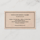 エレガントヴィンテージバ素朴ラップ馬蹄形ファリアー 名刺 (裏面)