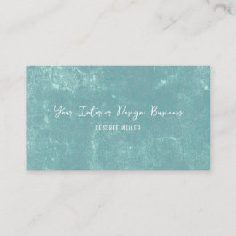 エレガントヴィンテージパステルティール（緑がかった色）グリーンテクスチャ 名刺