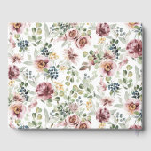 エレガントヴィンテージパステル結婚フラワーズ ゲストブック (裏面)