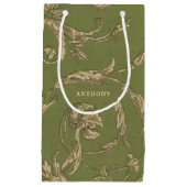 エレガントヴィンテージパターン結婚式の引き出物 スモールペーパーバッグ (正面)