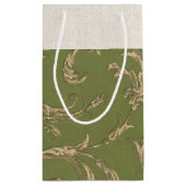 エレガントヴィンテージパターン結婚式の引き出物 スモールペーパーバッグ (裏面)