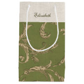 エレガントヴィンテージパターン結婚式の引き出物 スモールペーパーバッグ (正面)