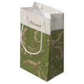 エレガントヴィンテージパターン結婚式の引き出物 スモールペーパーバッグ (正面アングル)