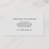 エレガントヴィンテージパターンII名刺の名前 名刺 (裏面)