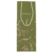 エレガントヴィンテージパタ結婚ーン ワインギフトバッグ (正面)