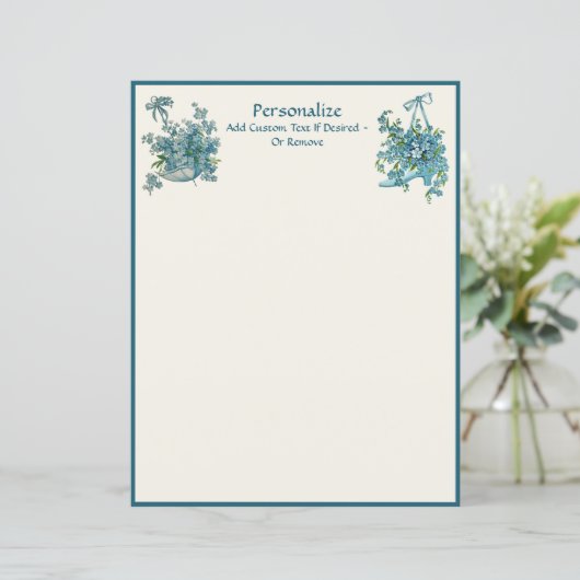 エレガントヴィンテージパビクトリアンンシーズベビーブルーフローラ (スタンド正面)