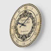 エレガントヴィンテージパーソナライズされたスタイル時計 ラージ壁時計 (傾斜)