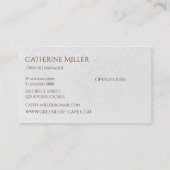 エレガントヴィンテージビクトリアンアンティークティーハウス 名刺 (裏面)