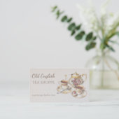 エレガントヴィンテージビクトリアンアンティークティーハウス 名刺 (スタンド正面)