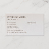 エレガントヴィンテージビクトリアンアンティークティーハウス 名刺 (裏面)