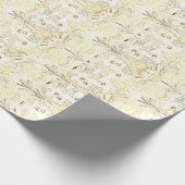 エレガントヴィンテージビクトリアンクリーム花柄 ラッピングペーパー (角)