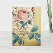 エレガントヴィンテージビクトリアンバラアンティークの音楽ノート カード (裏面)