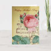 エレガントヴィンテージビクトリアンバラアンティークの音楽ノート カード (正面)