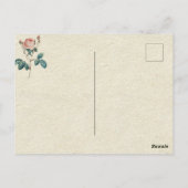 エレガントヴィンテージビクトリアンバラアンティークの音楽ノート ポストカード (裏面)