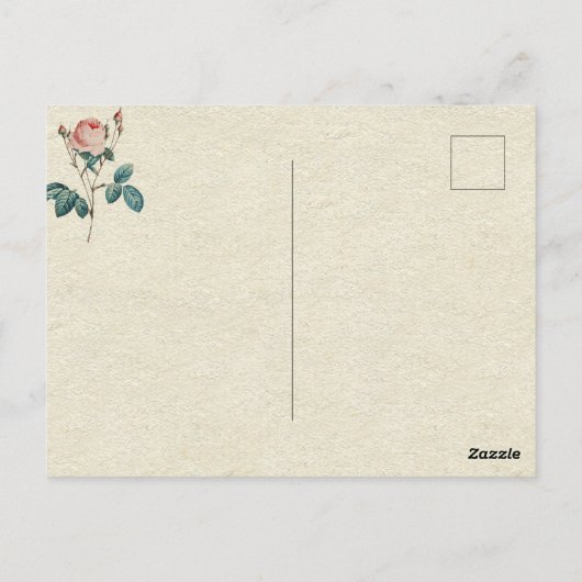 エレガントヴィンテージビクトリアンバラアンティークの音楽ノート ポストカード (裏面)