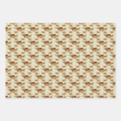 エレガントヴィンテージビクトリアンバラ花柄 ラッピングペーパーシート (正面3)