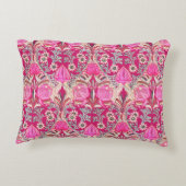 エレガントヴィンテージビクトリアンピンク花柄 アクセントクッション (裏面)