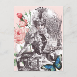 エレガントヴィンテージビクトリアンファッション ポストカード