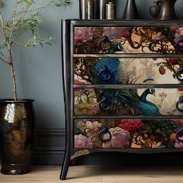 エレガントヴィンテージビクトリアンボホピーコックス 薄葉紙