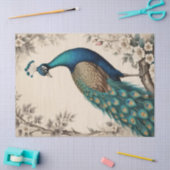 エレガントヴィンテージビクトリアンボホピーコック 薄葉紙 (クラフト)