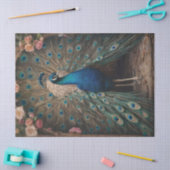 エレガントヴィンテージビクトリアンボホピーコック 薄葉紙 (クラフト)